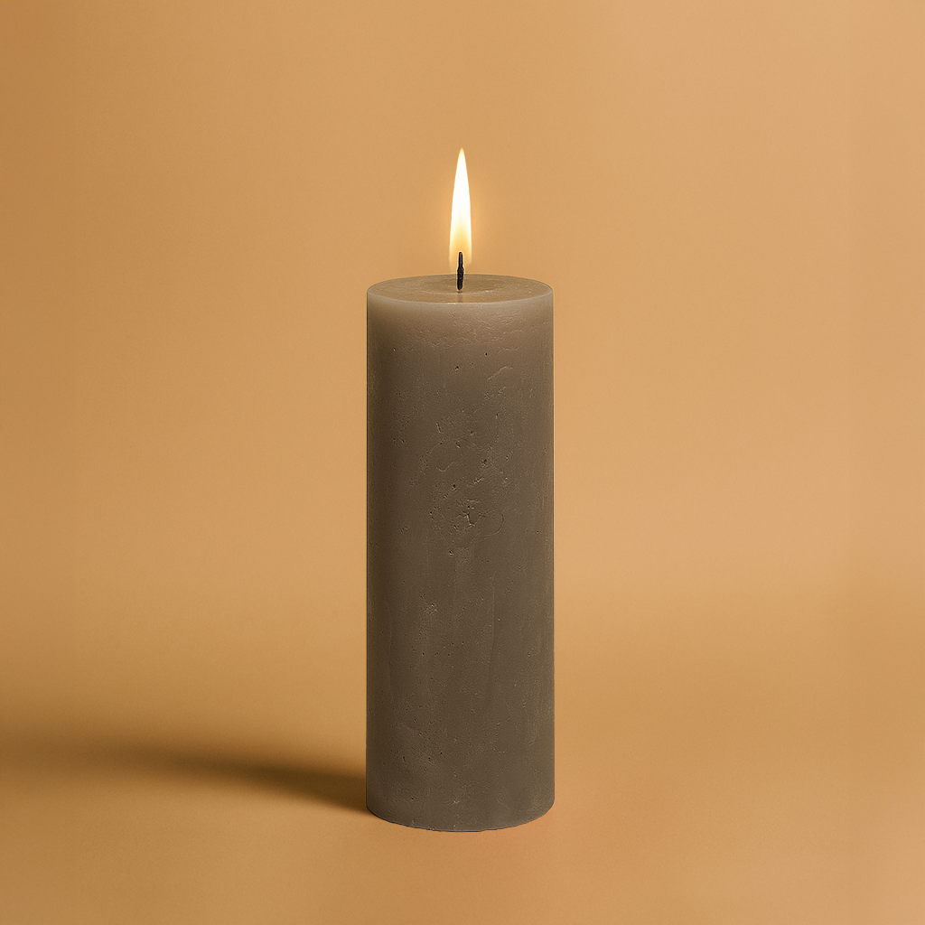sia-deco-nora-bougie-antik-xl-cylindrique-20-cm-gris image 2