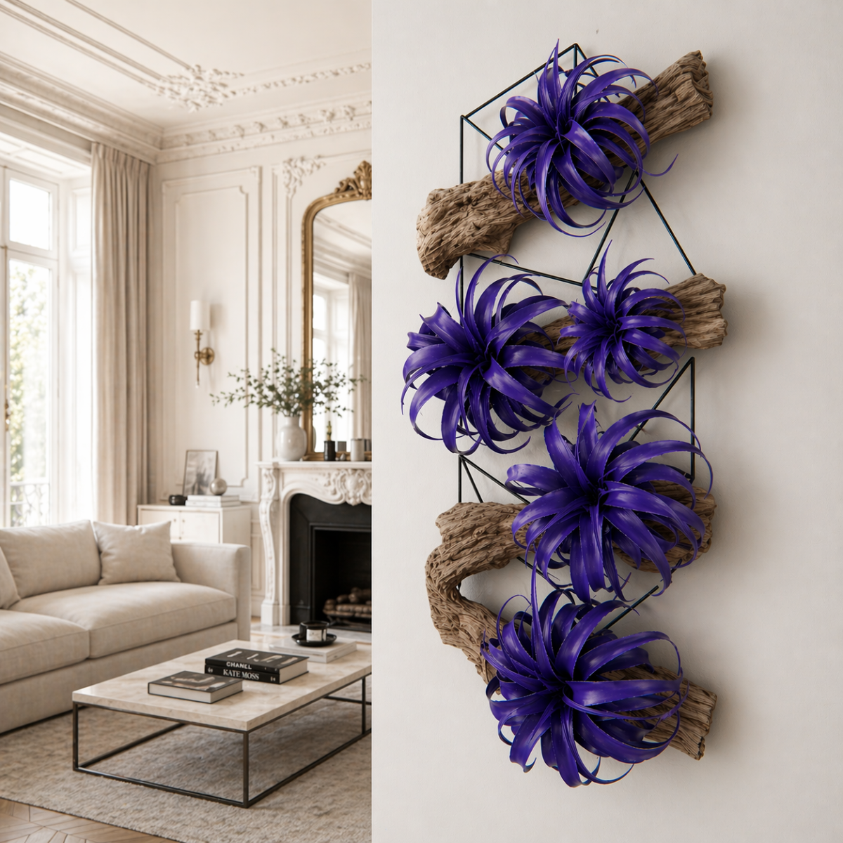 sia-deco-noah-tillandsia-bleue-27-cm-tige-piquer image 3