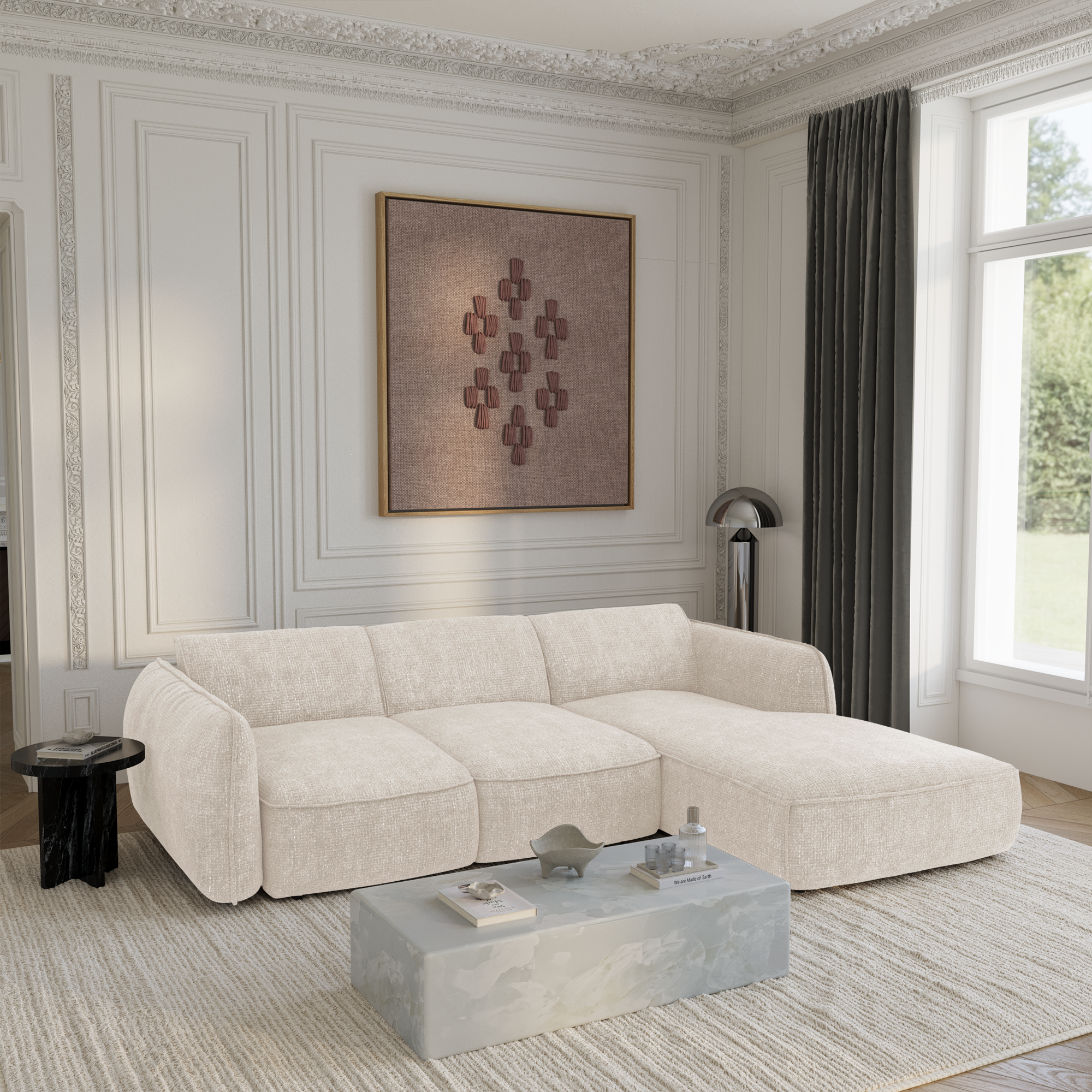 sia-livia-canap-angle-droit-convertible-cr-me image 3