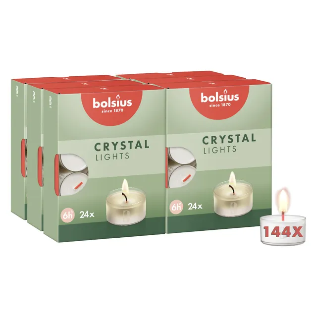 Bolsius Crystal Lights chauffe-plat blanc 6h boîte 24