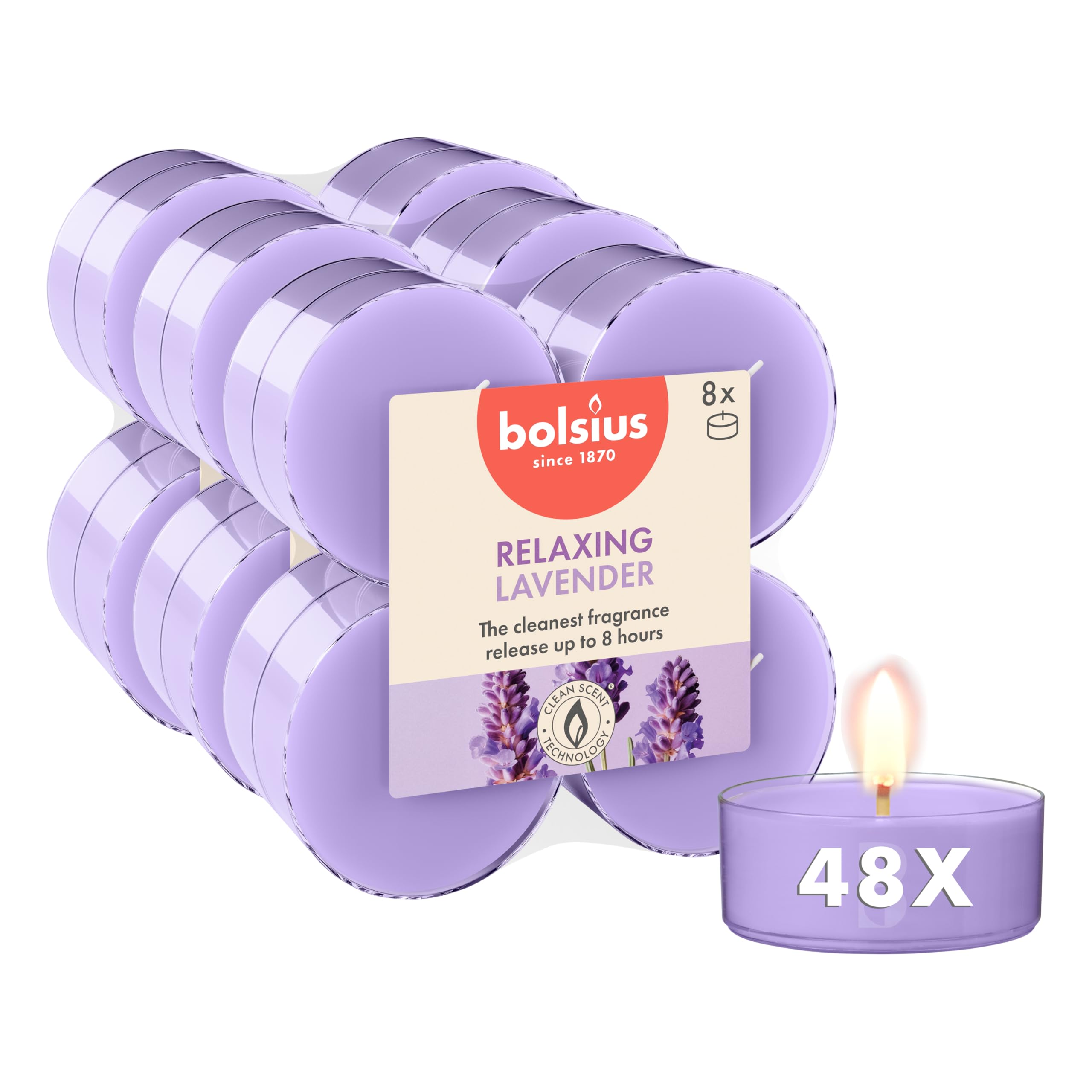 bolsius-maxi-chauffe-plat-parfum-lavande-48-pi-ces-8h image 1