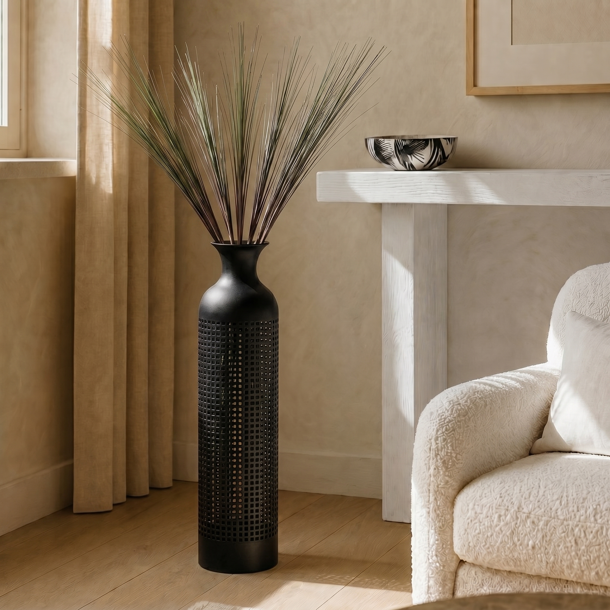 sia-noah-herbes-tombantes-artificielles-vert-bordeaux-121-cm image 2