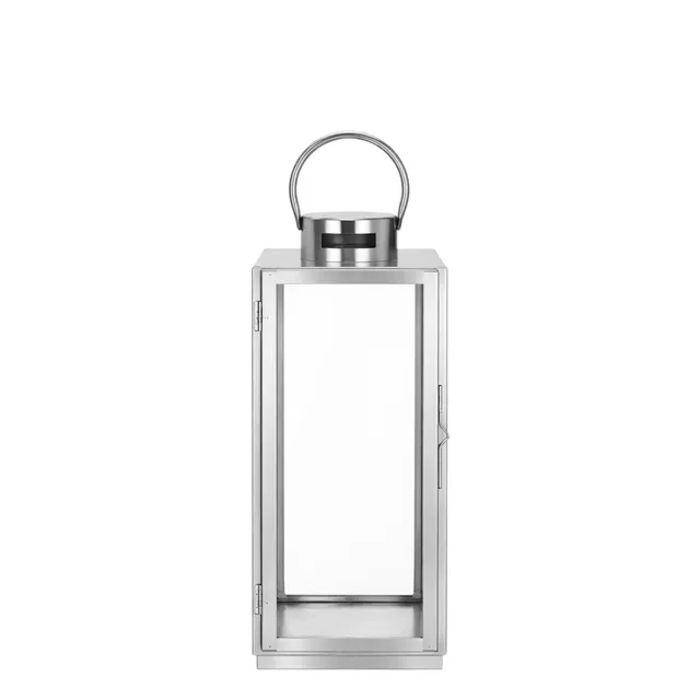 sia-nora-lanterne-zaka-39-cm-argent-inox-verre image 1