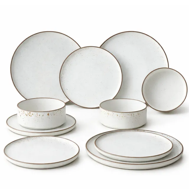sia-deco-alba-service-karlstad-16-pi-ces-blanc-marron-gr-s-27-cm image 1