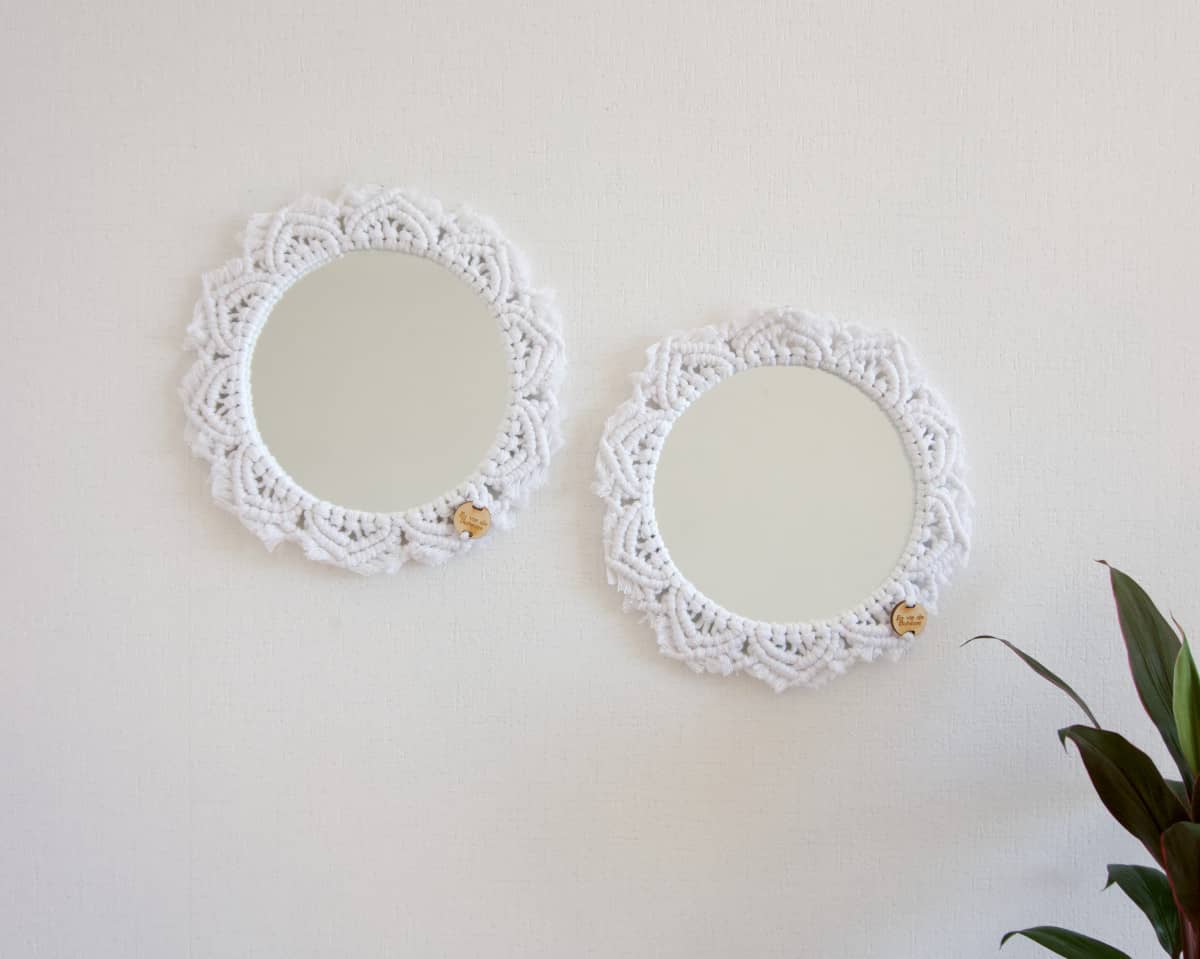 am-cla-miroirs-macram-ronds-blancs-lot-de-3-diam-tre-20-cm image 5
