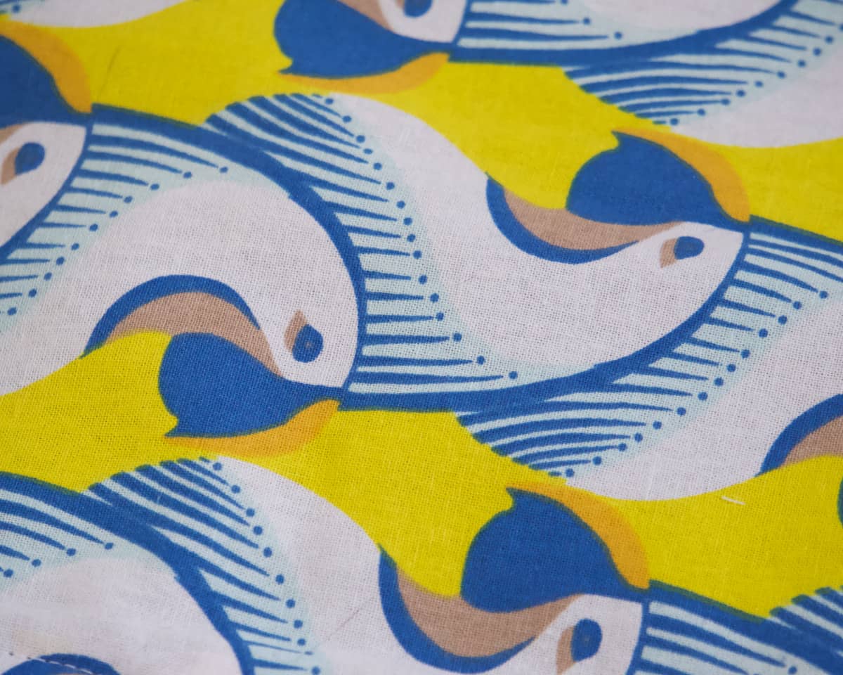 am-cla-serviettes-de-table-coton-perroquets-jaune-bleu-lot-de-4 image 7