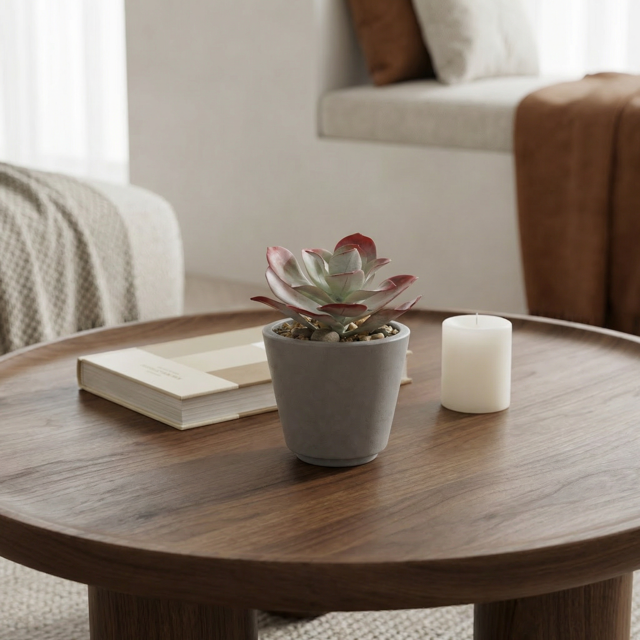 sia-noah-maya-plante-artificielle-rouge-pot-ciment image 2