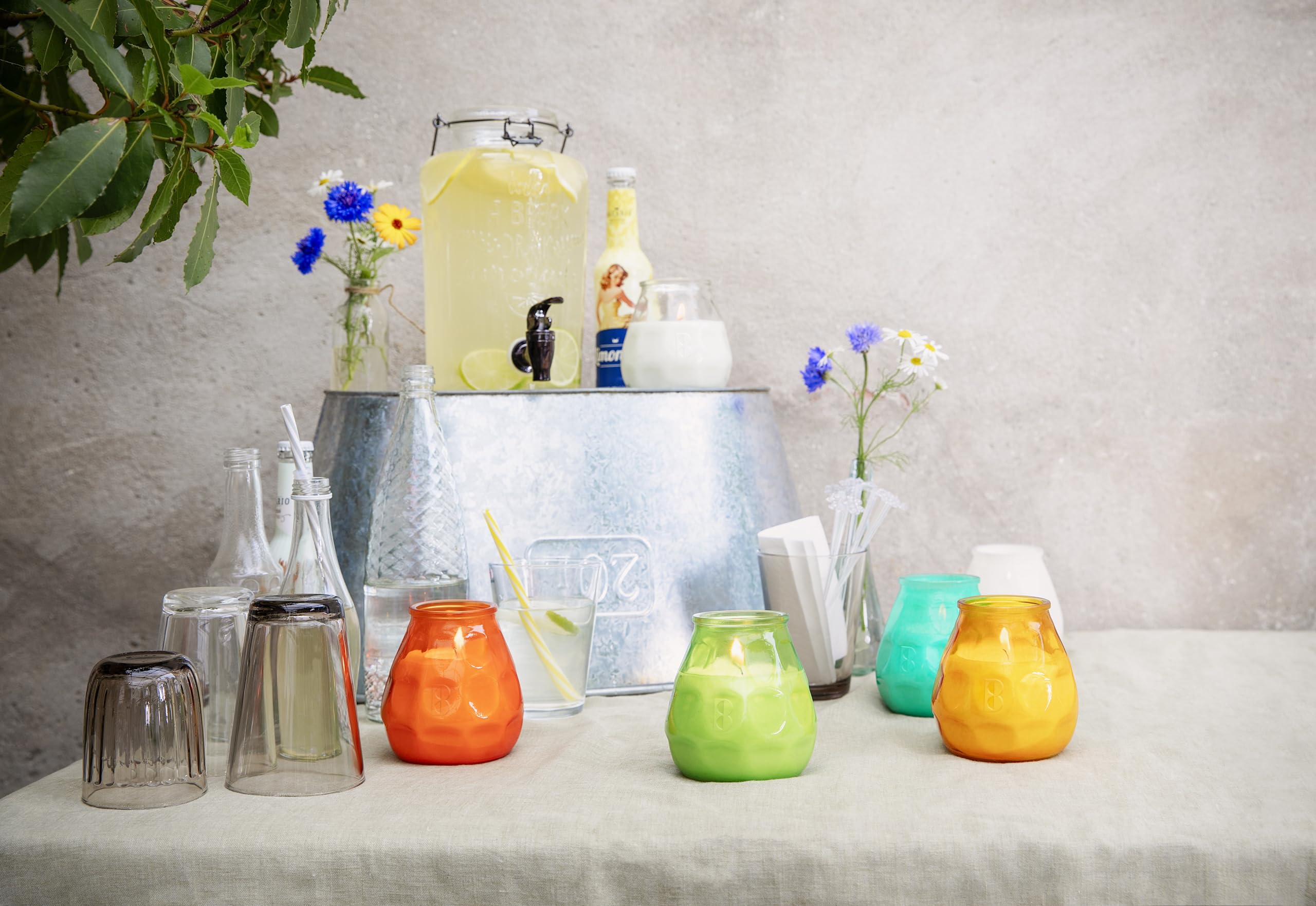 bolsius-outdoor-bougie-ext-rieur-verre-vert-6-pi-ces-70h image 3