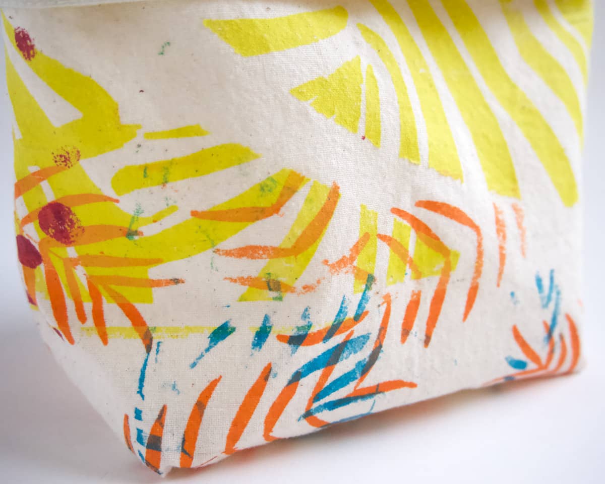 am-cla-paniers-rangement-panier-tissu-tropical-multicolore-13-cm image 6