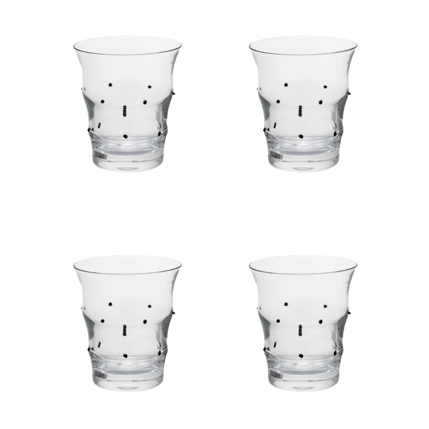 sia-deco-alba-verres-eau-pois-verre-souffl-transparent-lot-4 image 1