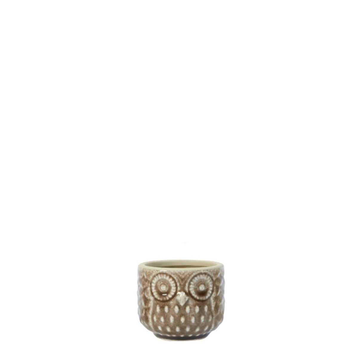 sia-antica-cache-pot-owly-c-ramique-gris-6-cm-chouette image 6