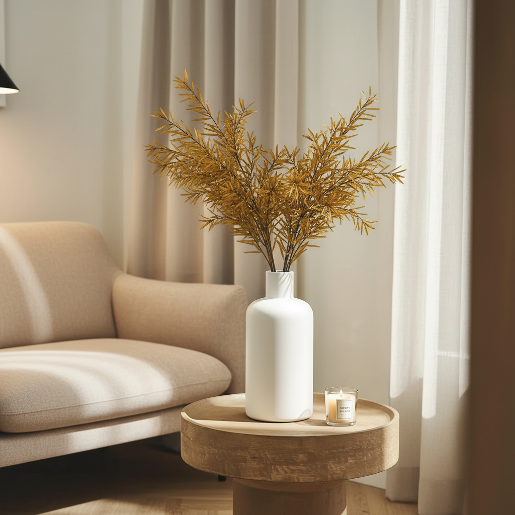 sia-deco-noah-tige-haricots-artificielle-marron-jaune-114cm image 4