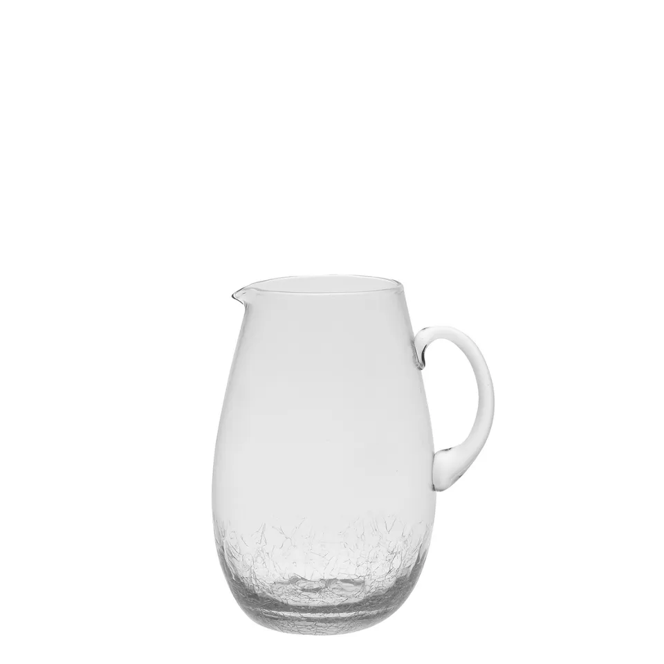 sia-deco-alba-carafe-verre-craquel-23cm-transparent image 1