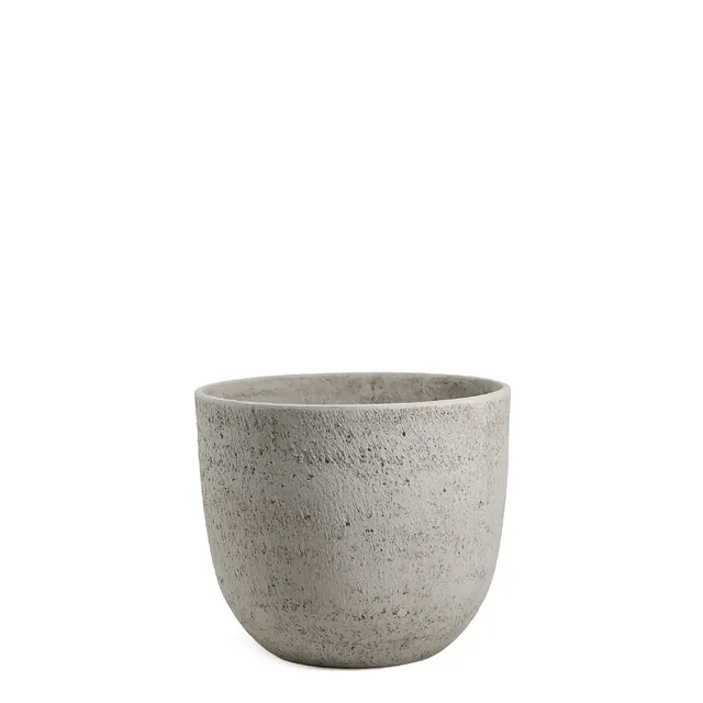 sia-deco-antica-terra-cache-pot-arrondi-gris-clair-30-cm image 1
