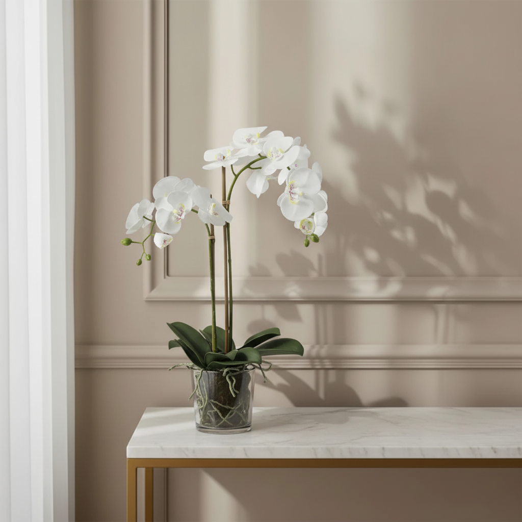 sia-deco-noah-orchid-e-phalaenopsis-artificielle-blanc-70-cm image 2