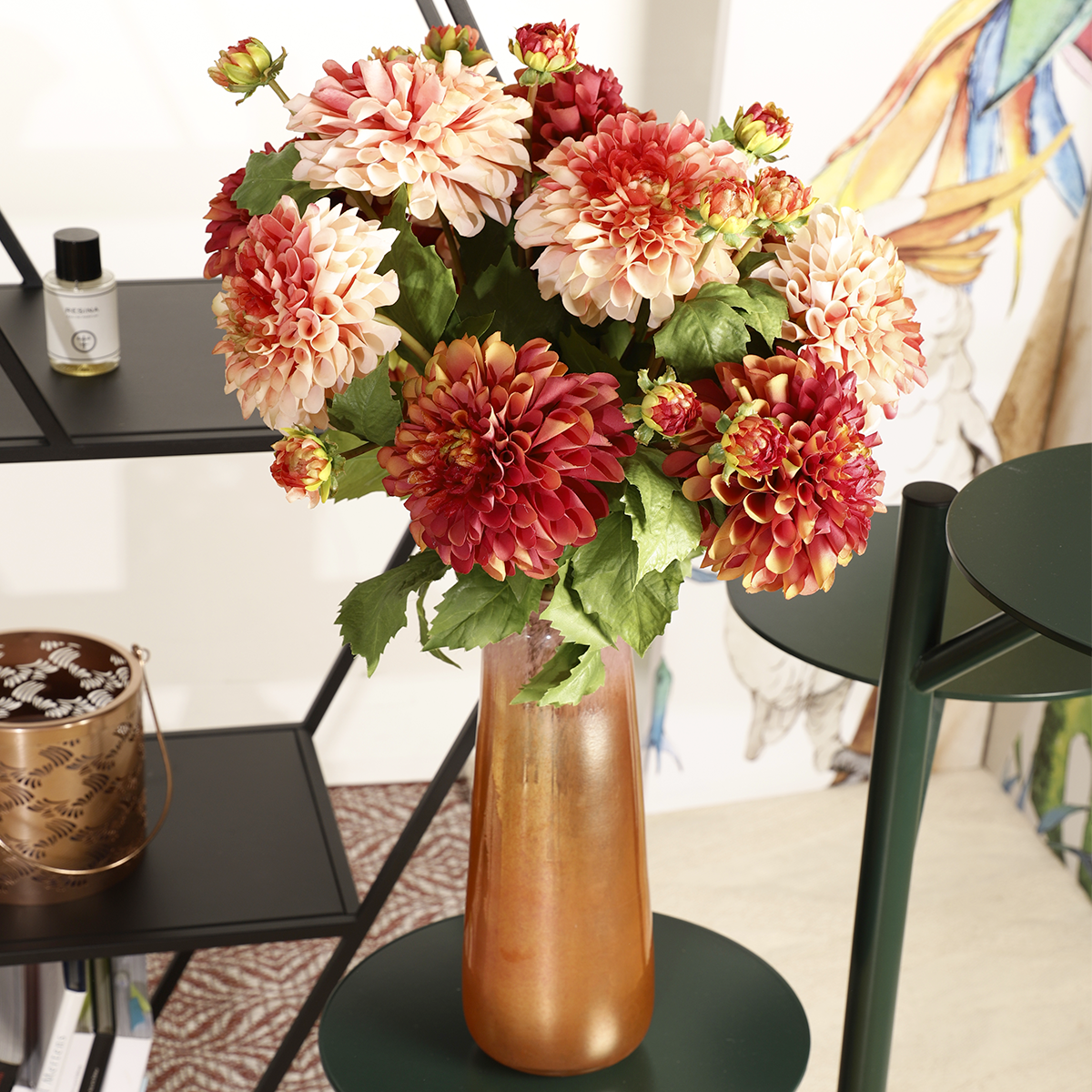 sia-deco-noah-dahlia-denitsa-fleur-artificielle-orange-50-cm image 2