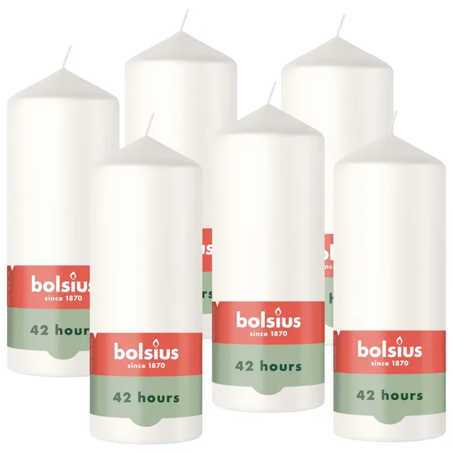 bolsius-bougies-piliers-lisses-blanc-15x6-cm-bougie-42h-lot-4 image 1