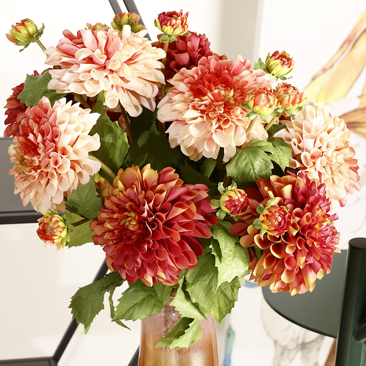 sia-deco-noah-dahlia-denitsa-fleur-artificielle-orange-50-cm image 4