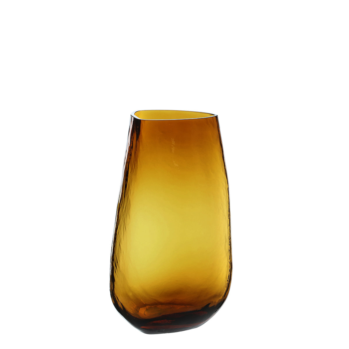 sia-antica-vase-triangle-ambre-31-cm-verre-color image 1