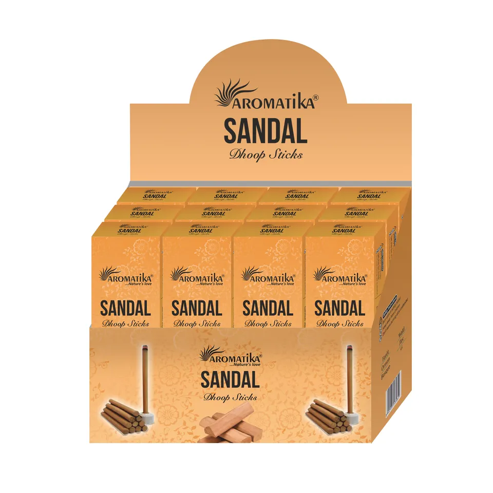 aromatika-dhoop-sticks-sandal-b-tons-d-encens-santal-lot-120 image 1