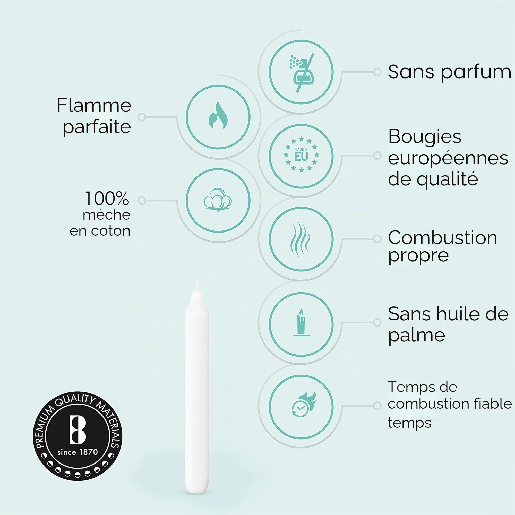 bolsius-bougies-de-d-ner-blanc-18-cm-bo-te-de-45-6h image 3