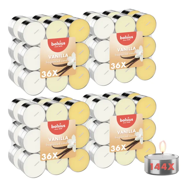 bolsius-vanilla-bougies-chauffe-plat-parfum-es-144-pi-ces-3h image 1