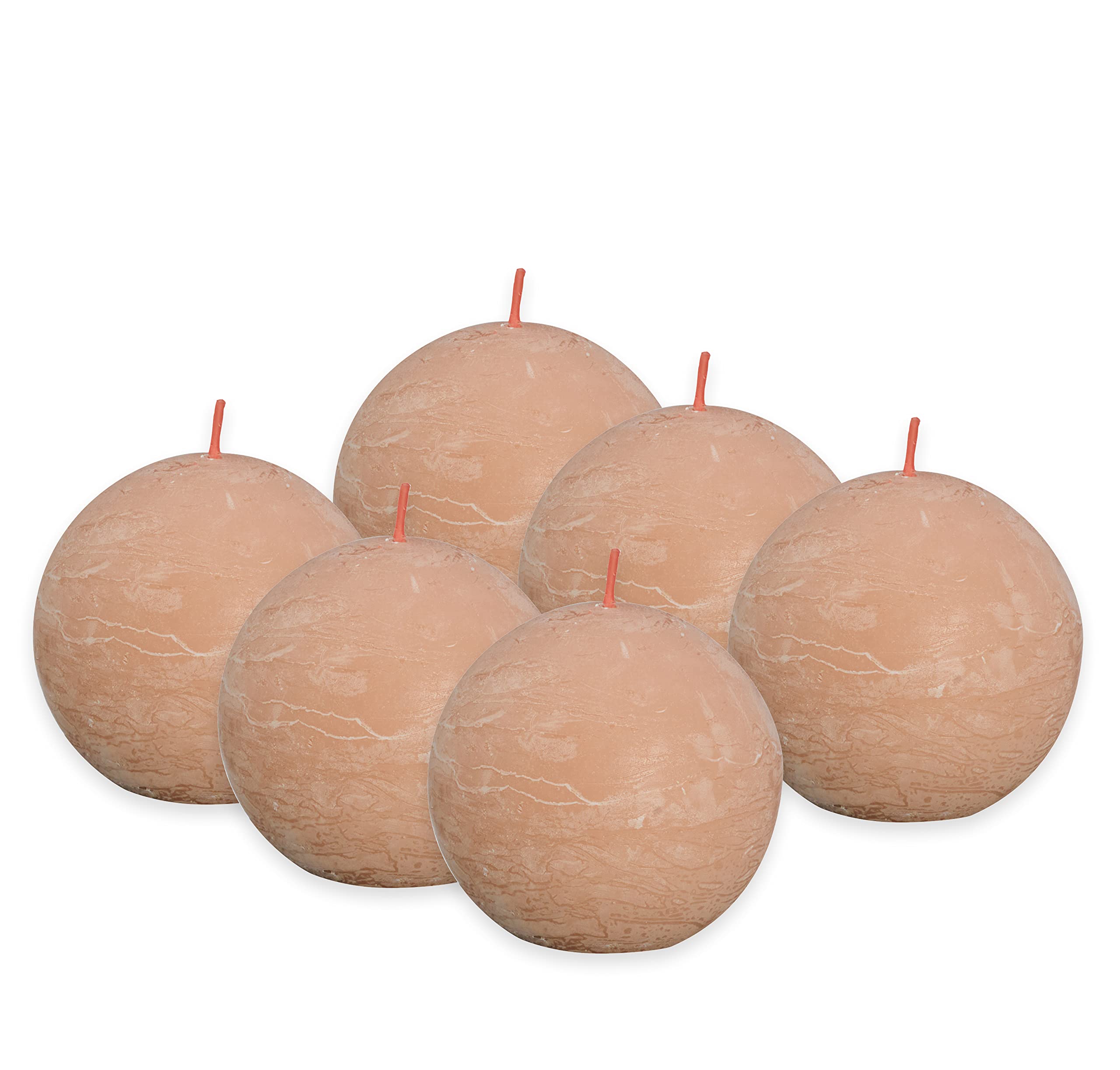 bolsius-rustique-boule-bougie-ivoire-lot-6-25h-sans-parfum image 6