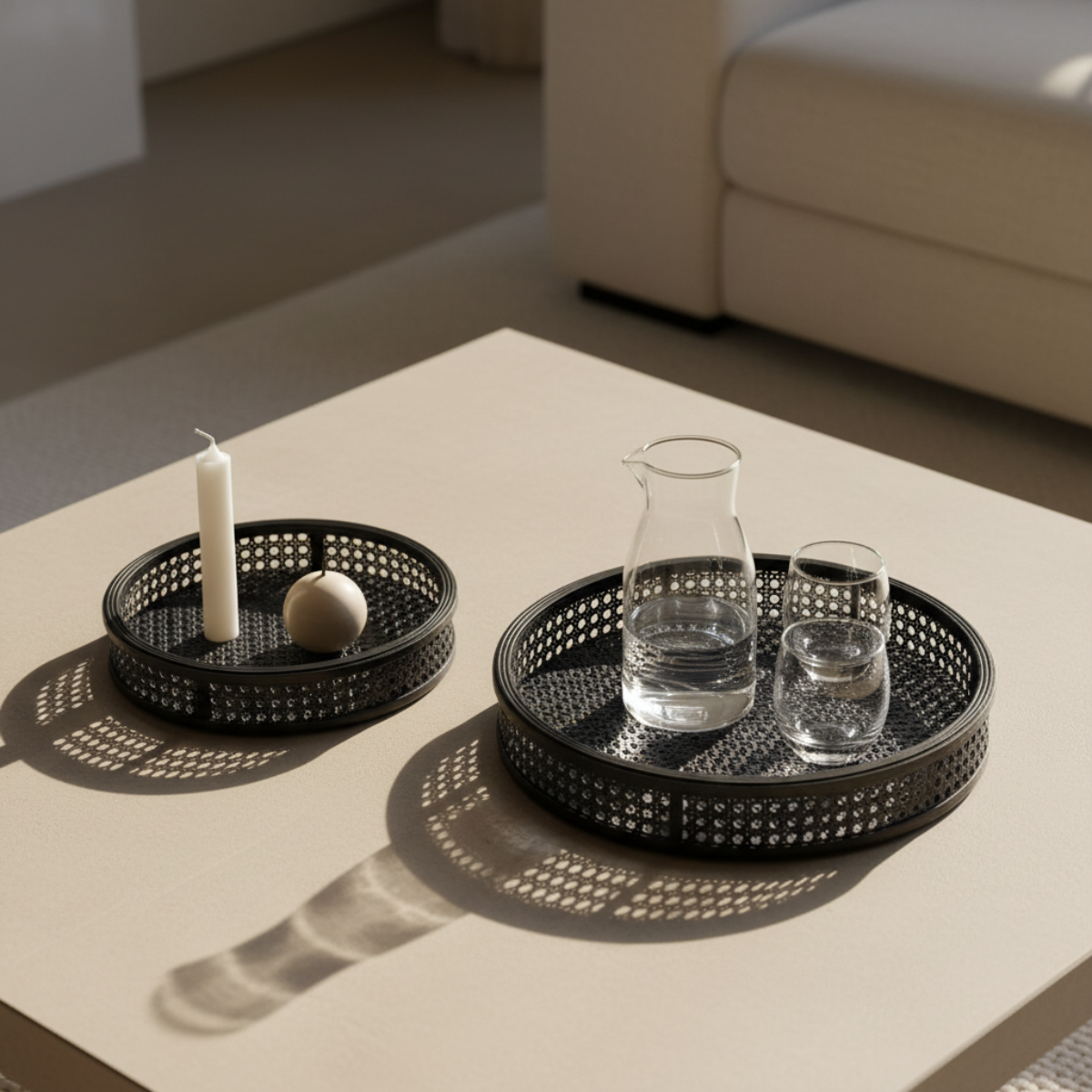 sia-deco-arlo-plateaux-ronds-ysia-noirs-lot-de-2 image 2