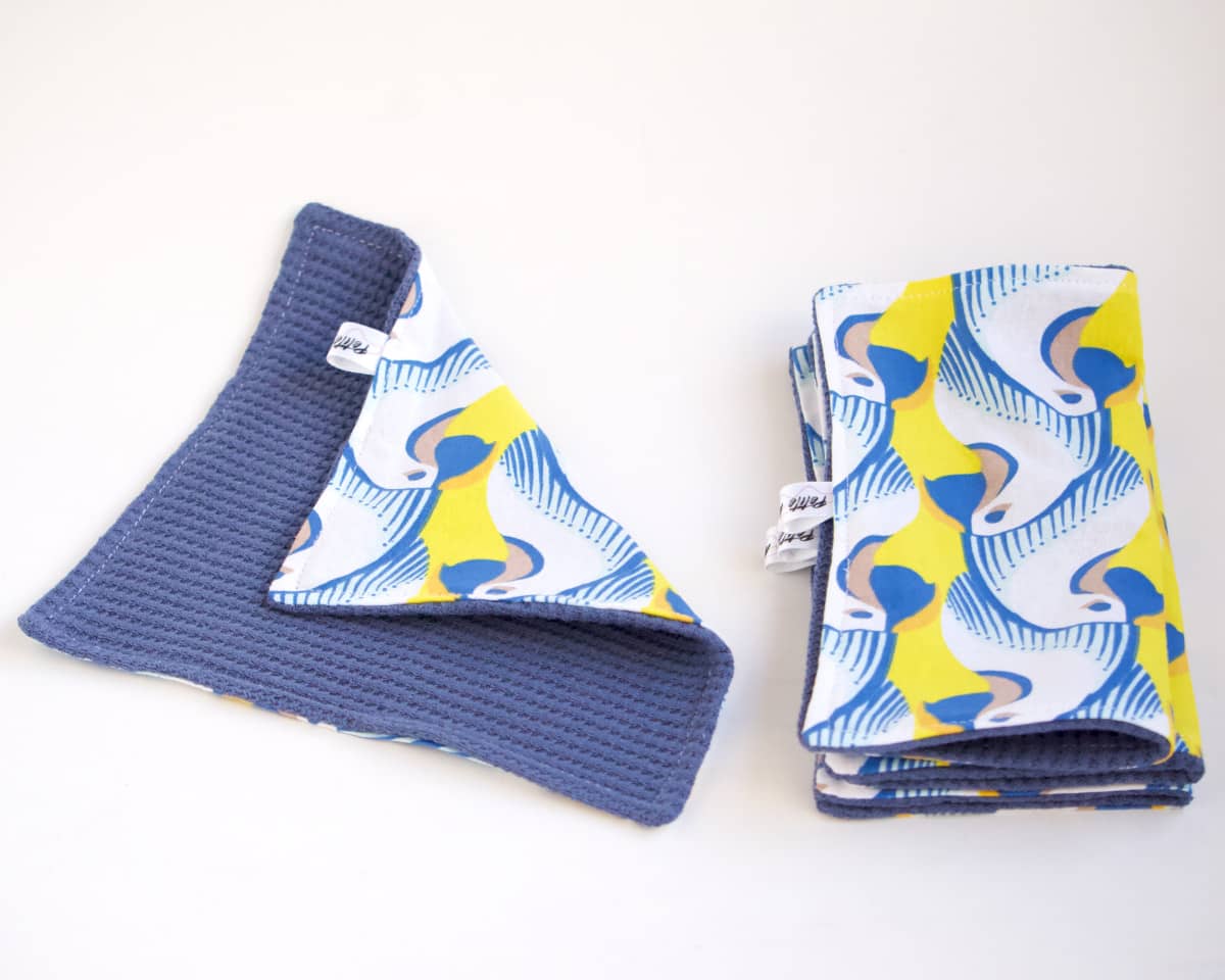 am-cla-serviettes-de-table-coton-perroquets-jaune-bleu-lot-de-4 image 6