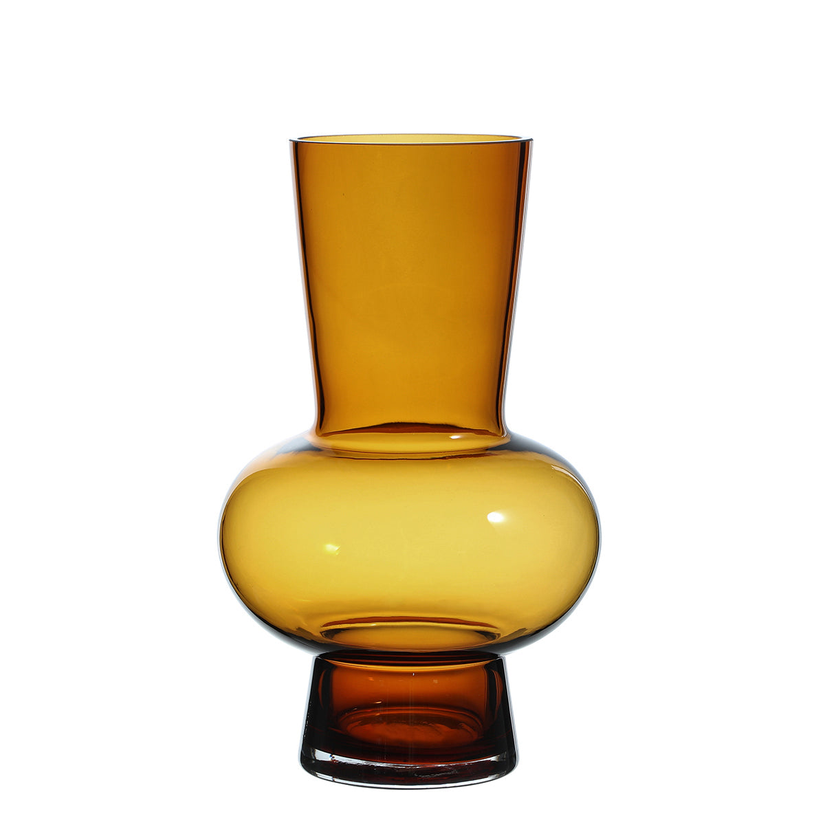 sia-antica-bubble-vase-ambre-31-cm-verre-transparent-bulle image 1