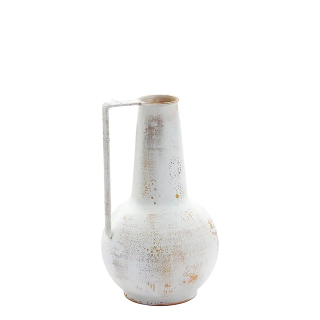 sia-deco-antica-avena-vase-en-m-tal-blanc-34-cm image 1