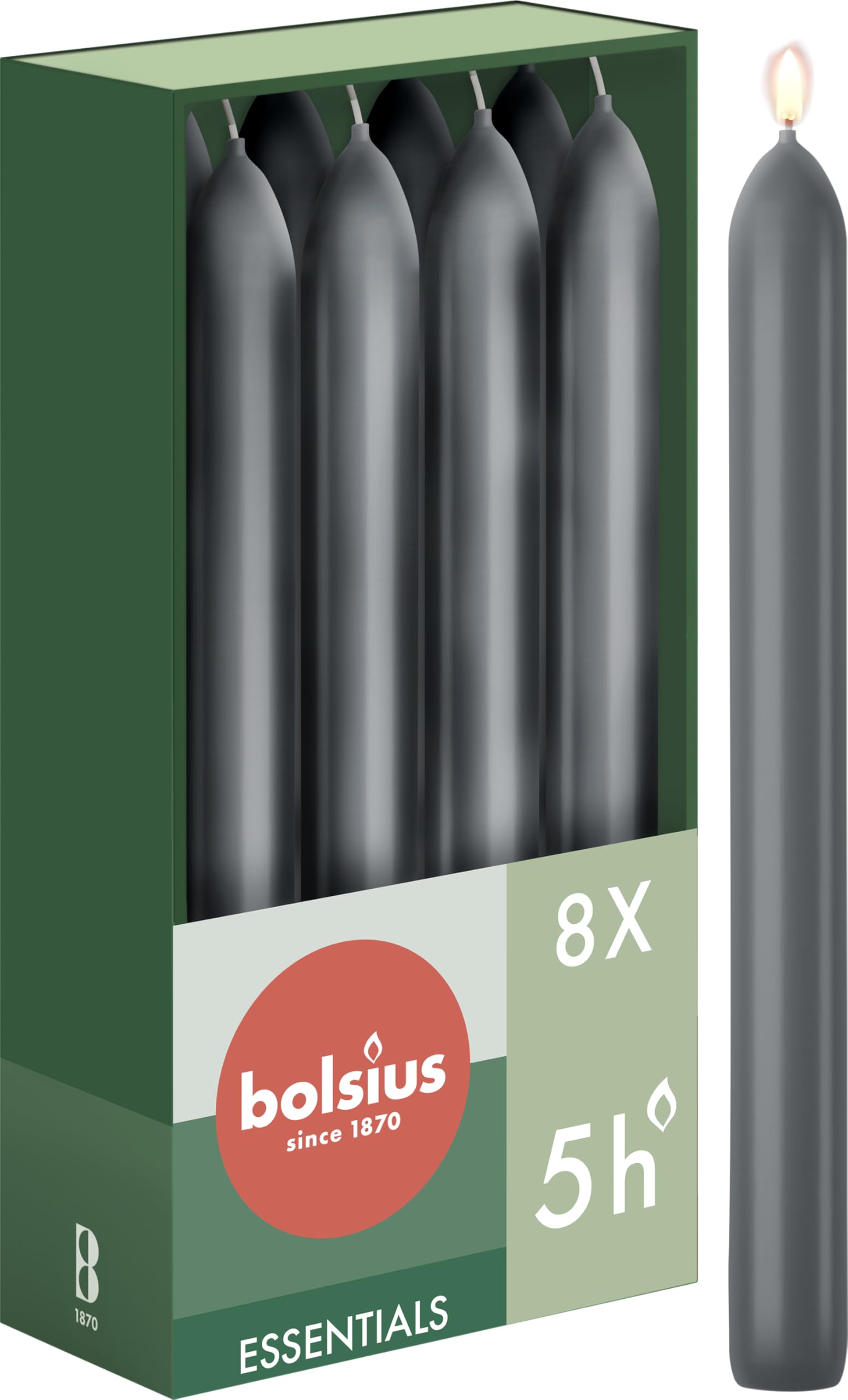 bolsius-essentials-bougie-d-ner-blanc-23-cm-lot-8 image 6
