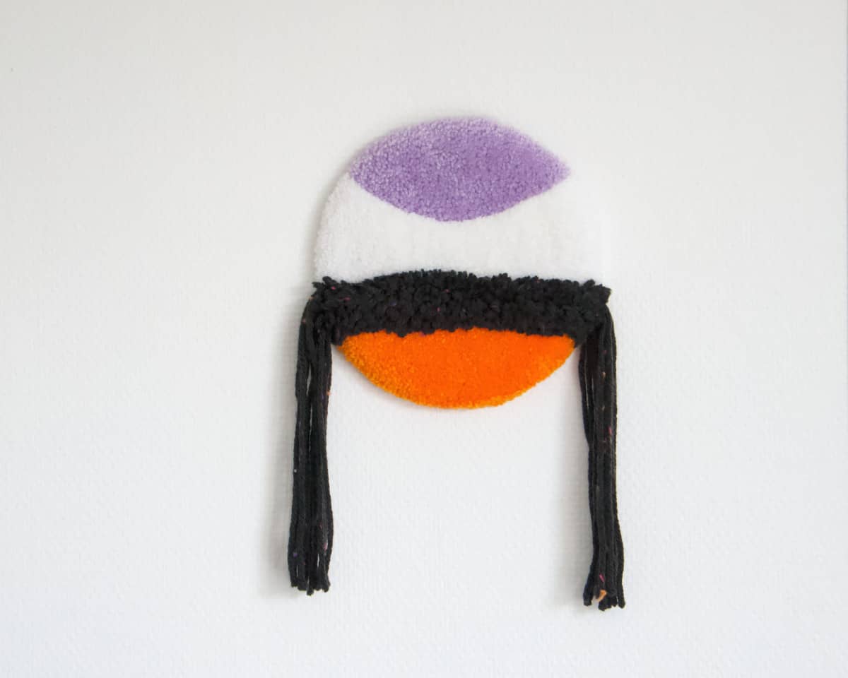 am-cla-tissage-tufting-mural-rond-violet-orange-franges image 6