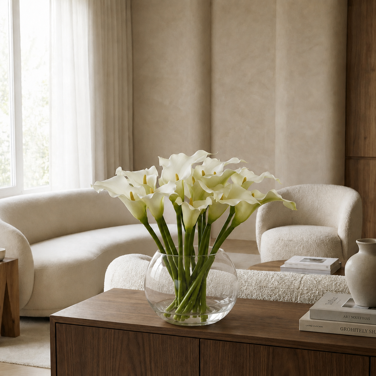 sia-noah-composition-arums-blanc-vase-verre-45-cm image 2