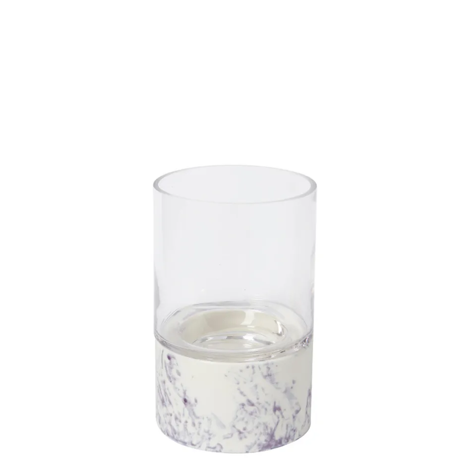 sia-nora-porte-bougie-blanc-effet-marbre-23-cm image 1