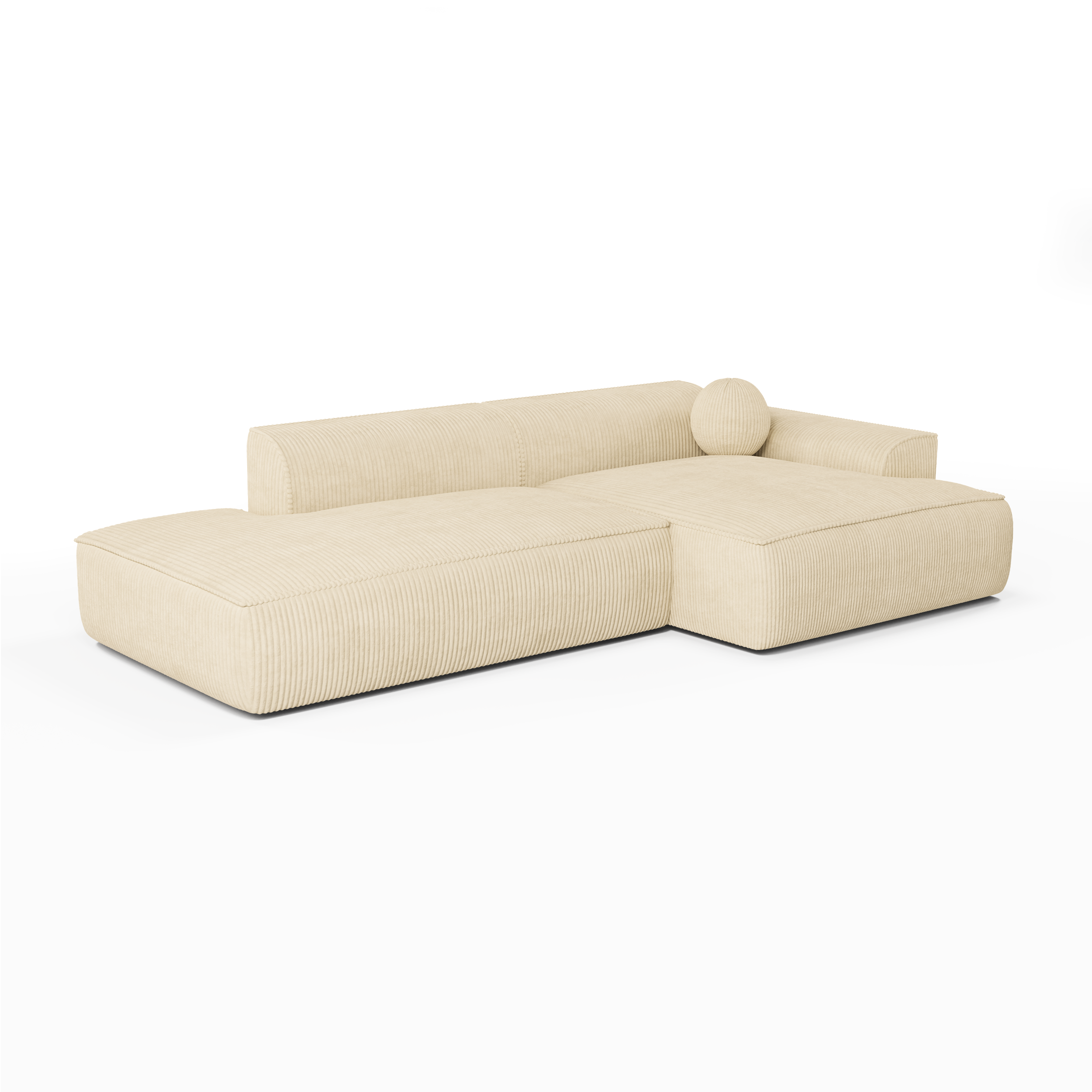 sia-ania-canap-angle-droit-cr-me-coussin-boule image 3