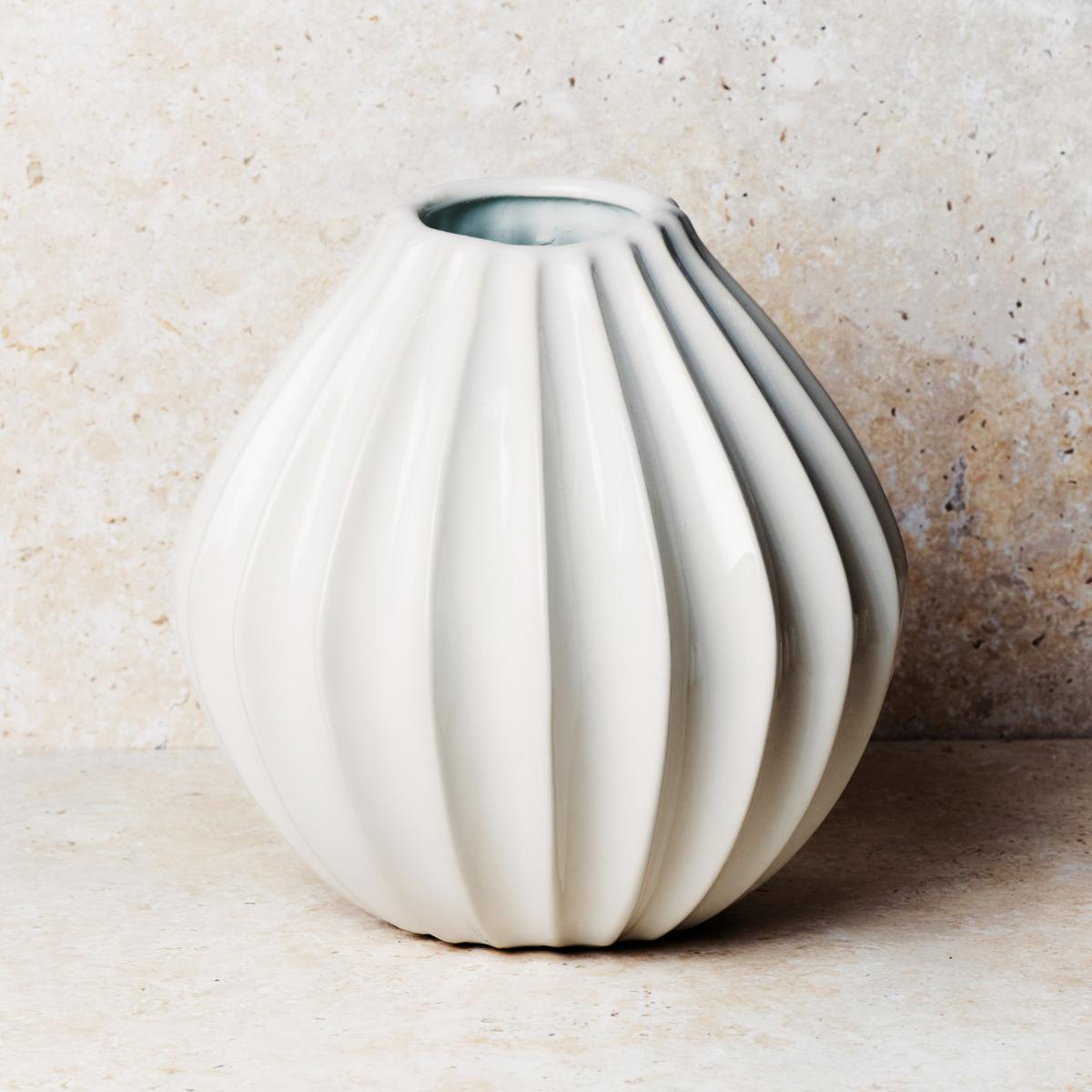 sia-deco-antica-vase-olga-blanc-25-cm-c-ramique-ronde image 2
