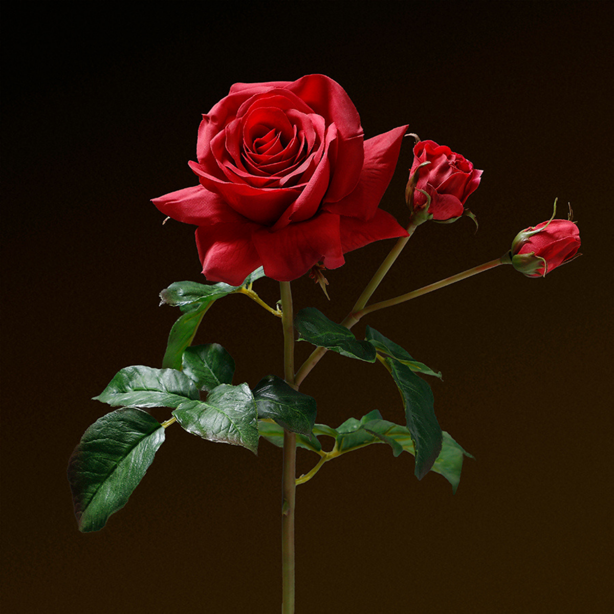sia-deco-noah-tige-de-rose-artificielle-premium-56-cm-rouge image 2