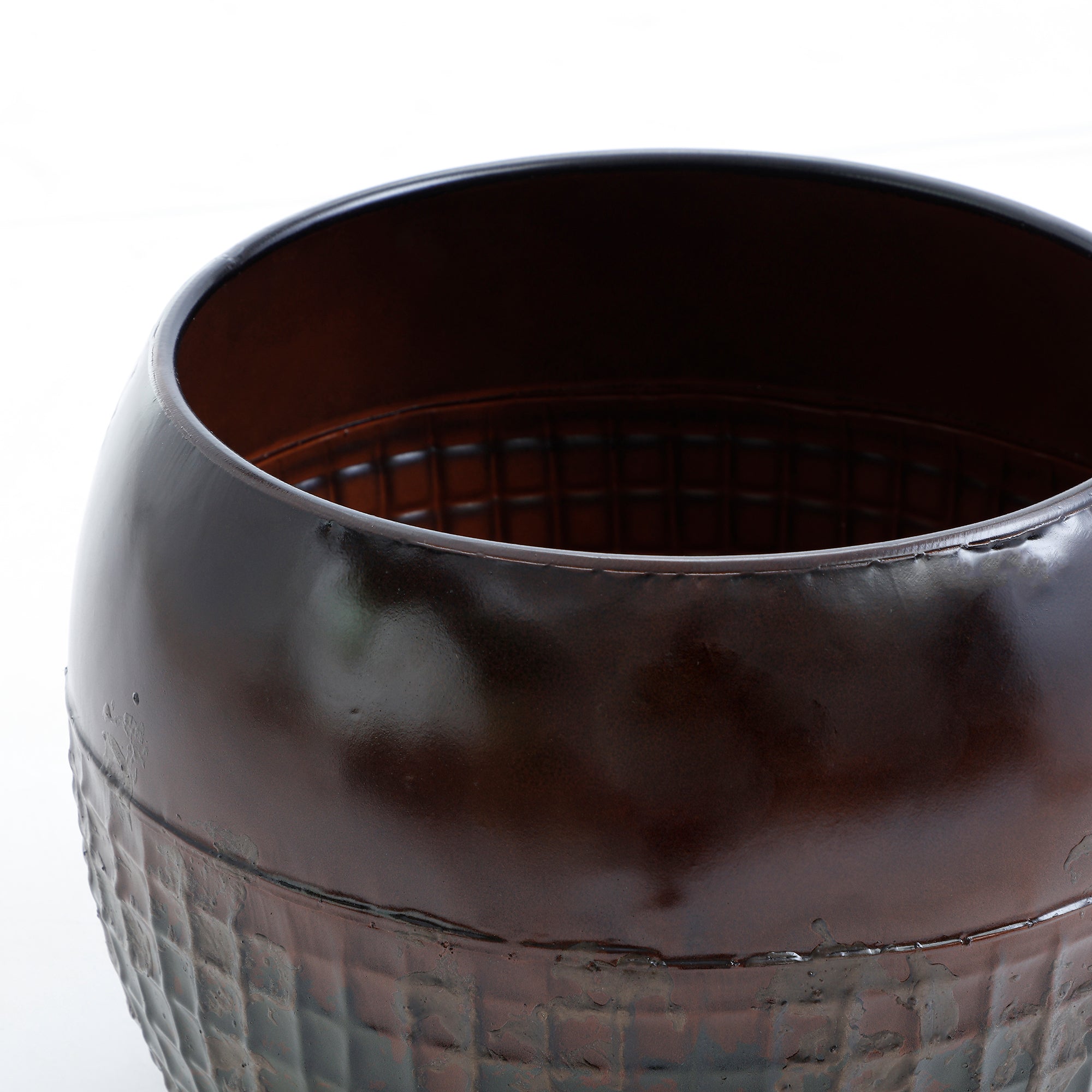 sia-antica-elen-cache-pot-m-tal-marron-lot-de-3 image 3