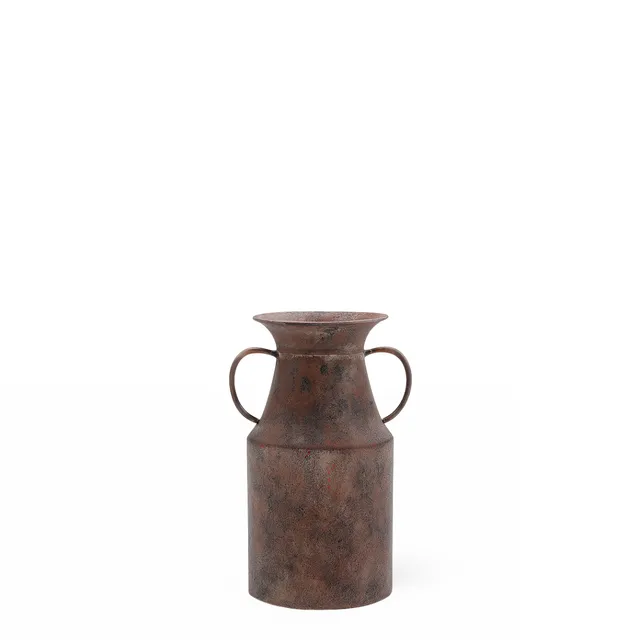 sia-deco-antica-vase-arka-m-tal-marron-25-cm-amphore image 1