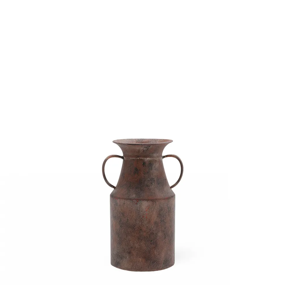 sia-deco-antica-vase-arka-m-tal-marron-25-cm-amphore image 1