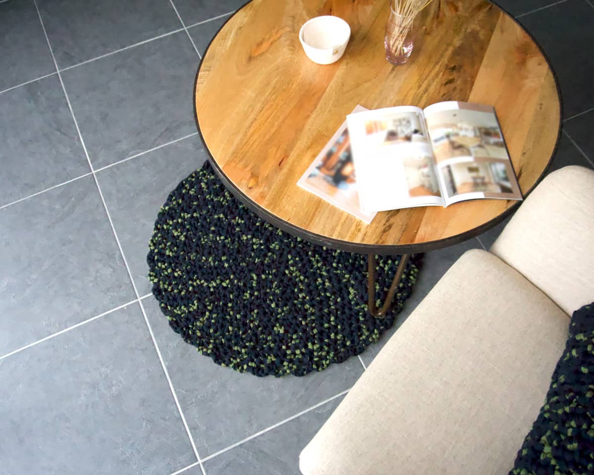 am-cla-tapis-rond-crochet-noir-vert-75-cm-coton-recycl image 8