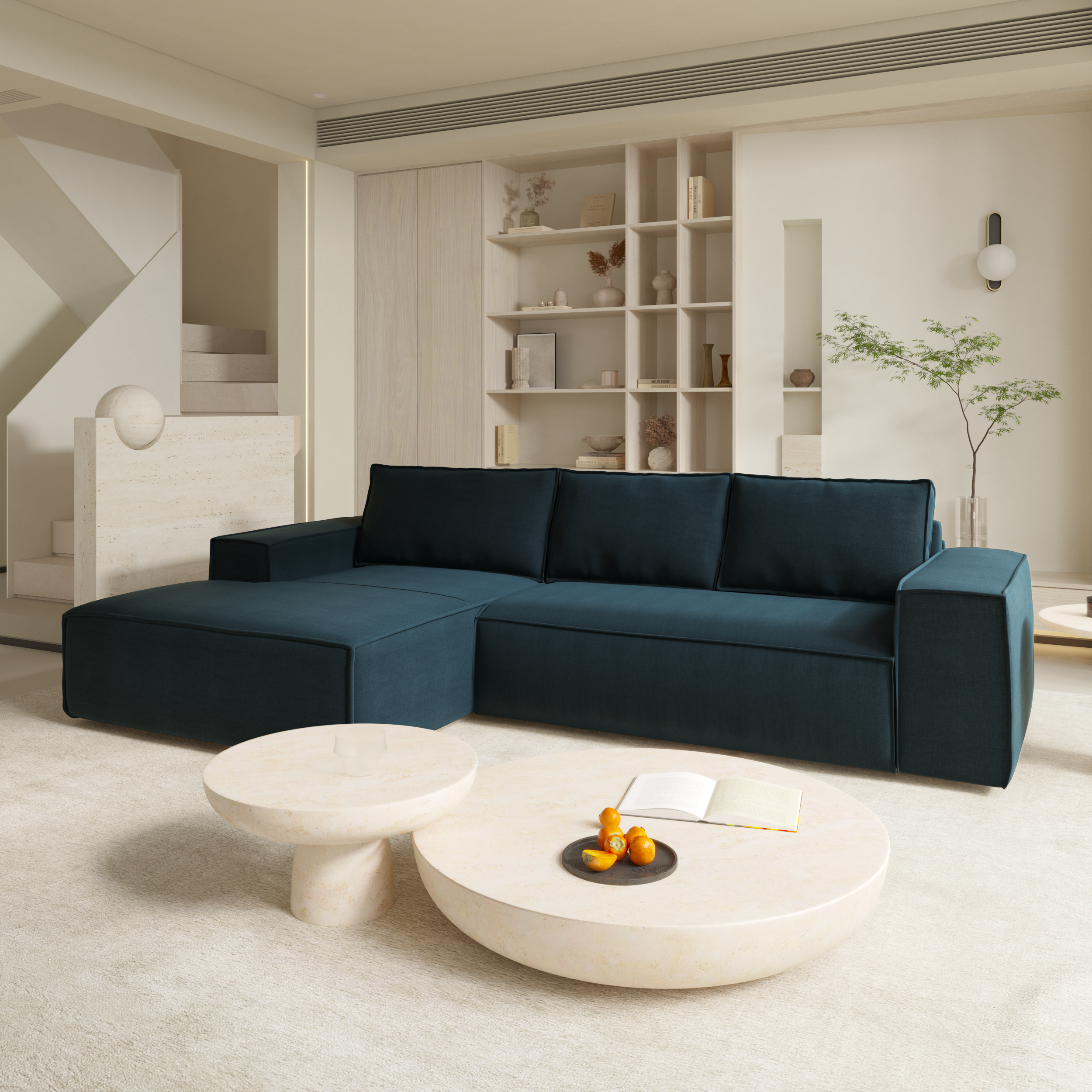 sia-deco-joan-canap-convertible-angle-gauche-bleu-paon image 2