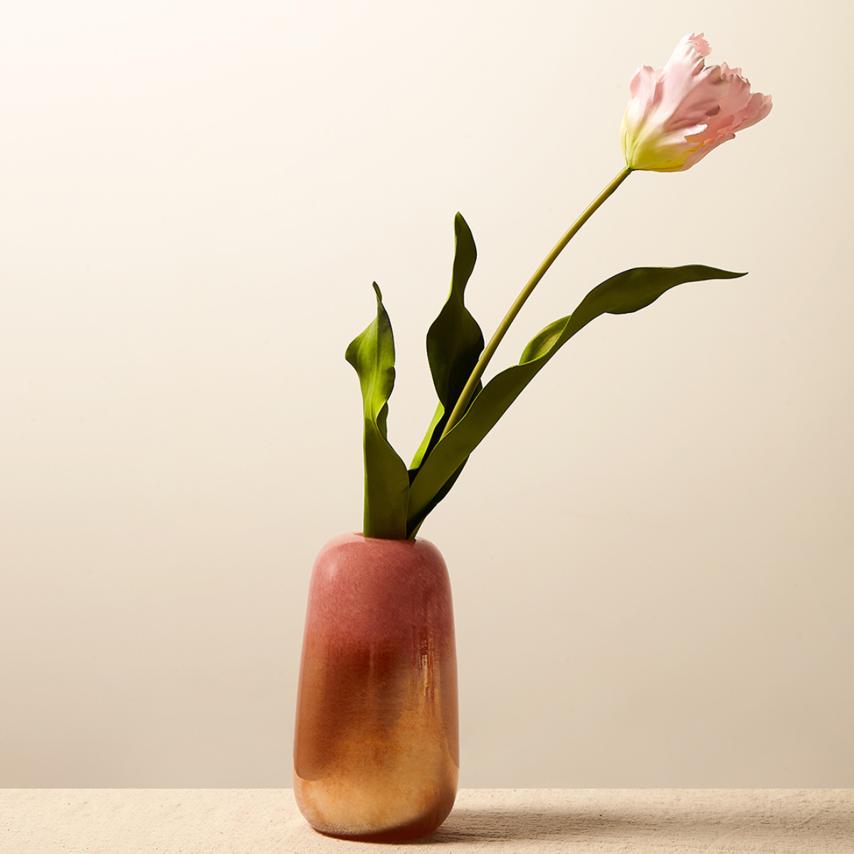 sia-deco-noah-tulipe-perroquet-tige-fleur-rose-63-cm image 2