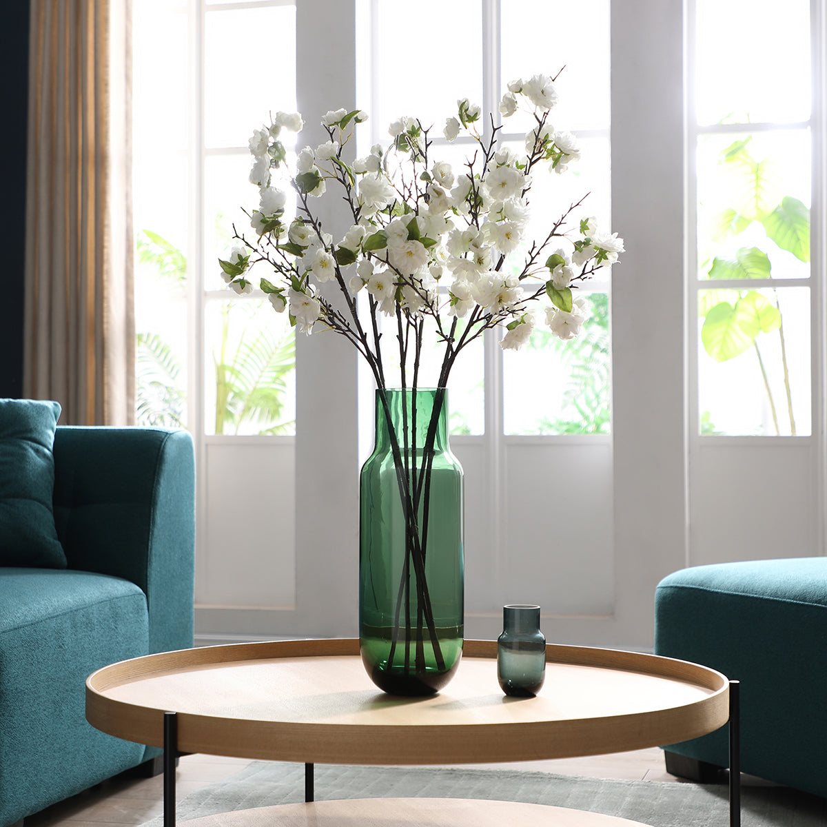 sia-deco-antica-vase-bottle-verre-vert-12-cm image 3