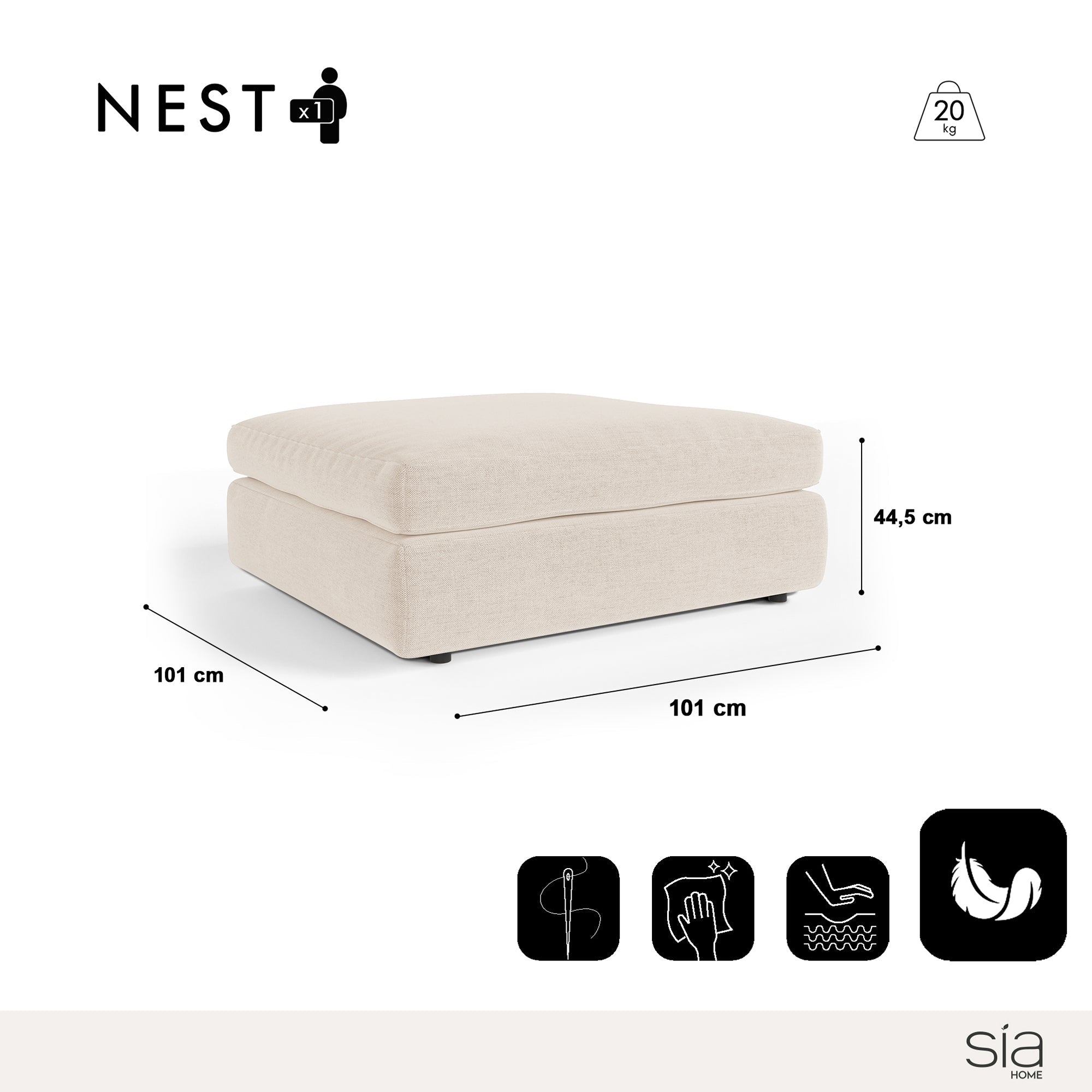 sia-nooma-nest-pouf-modulaire-beige-tissu image 6