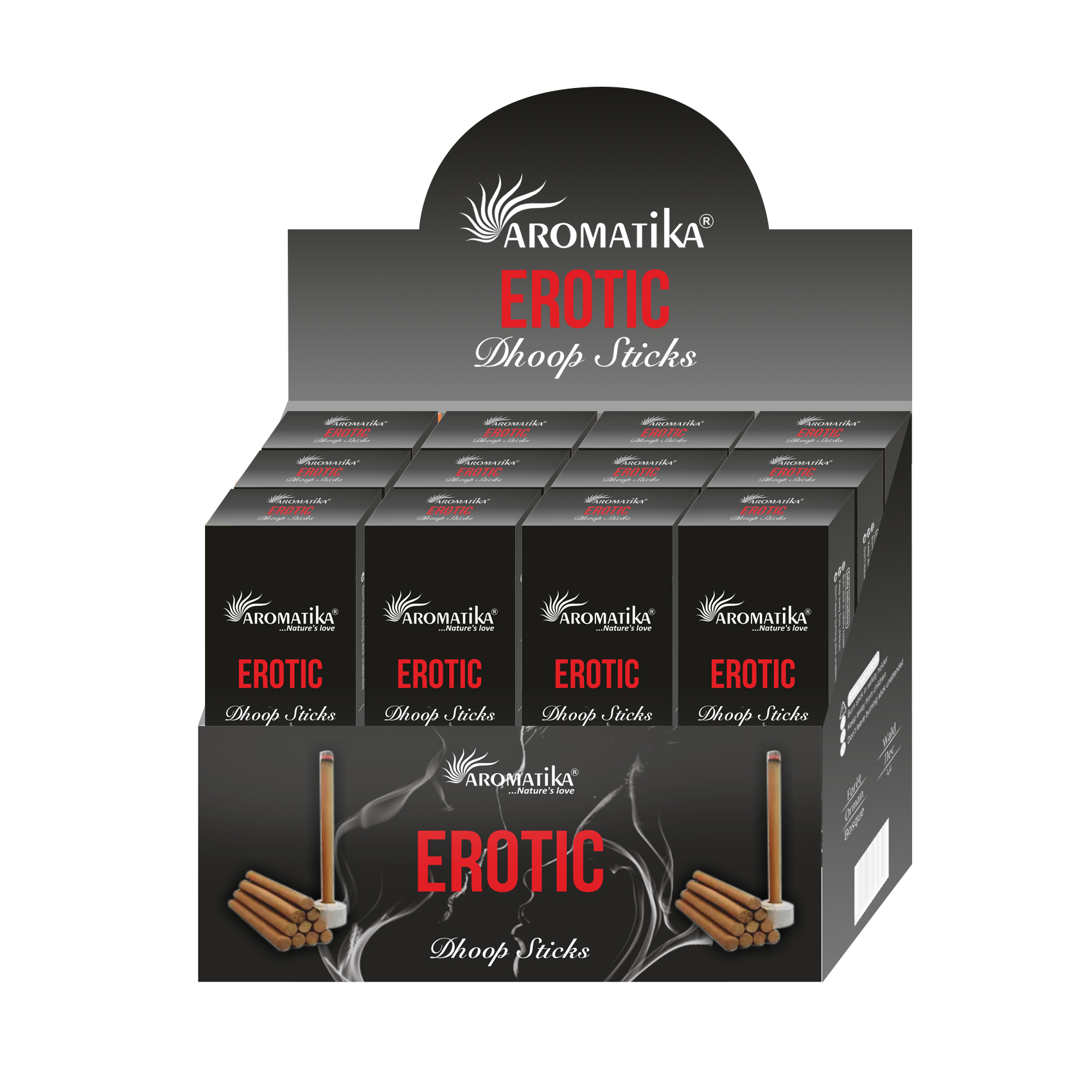 aromatika-dhoop-sticks-b-tons-d-encens-erotic-lot-120-parfum-chaud image 1