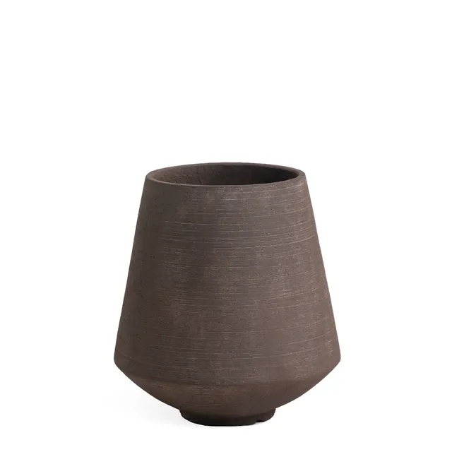 sia-antica-zen-43-cm-cache-pot-marron-fonc-fibre-ciment image 1