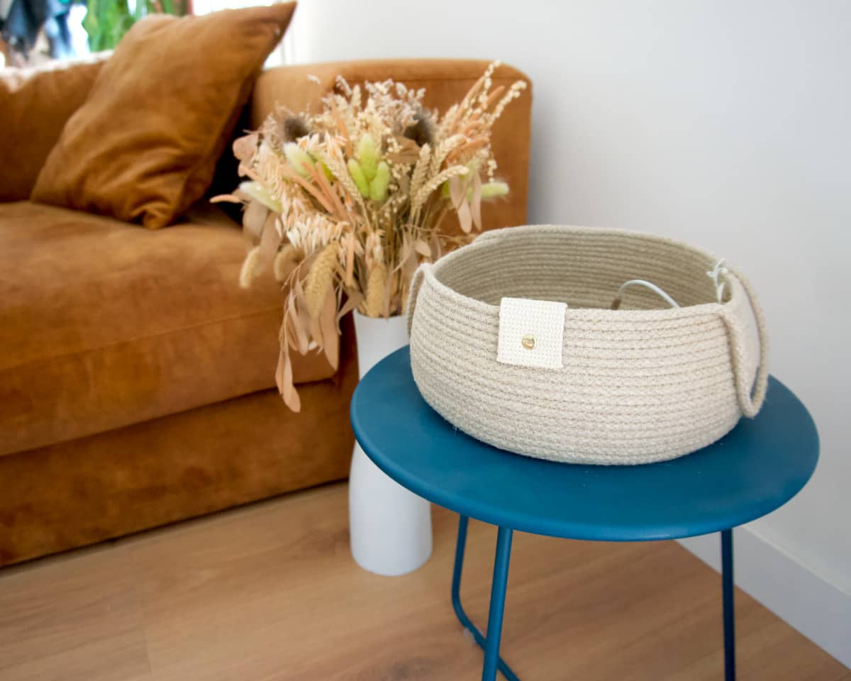 am-cla-paniers-panier-rangement-corde-lin-boule-25-cm image 2