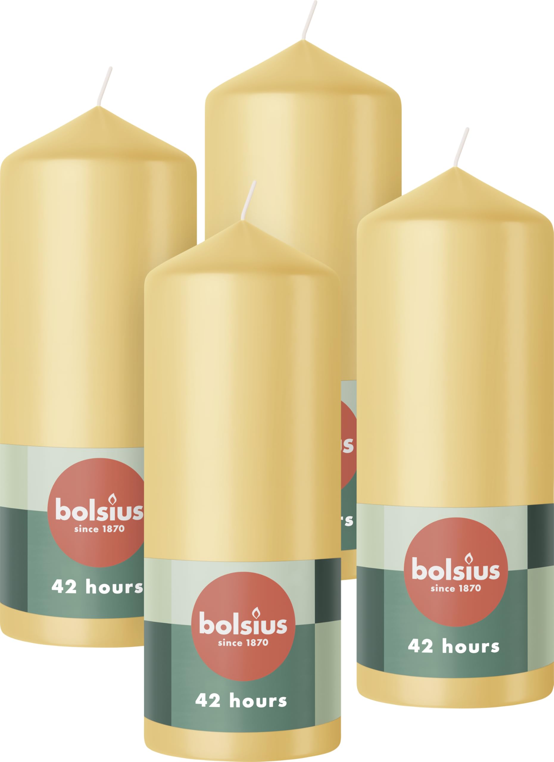 bolsius-bougies-piliers-beige-8x6-cm-lot-de-4-17h image 7